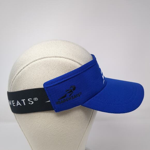Headsweats Golf Sun Visor Cap Blue One Size Stretchable Embroidered Polyester - Picture 5 of 9